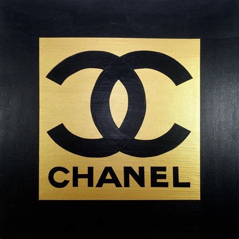 chanel symbol black|black and gold chanel logo.